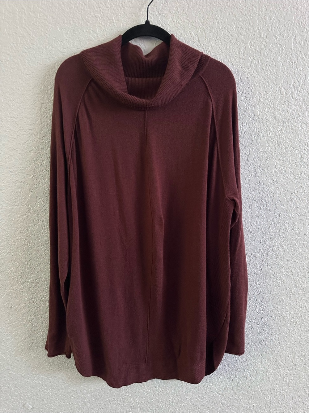 Caslon Nordstrom Cowl Neck Tunic Sweater Rust Brown XL